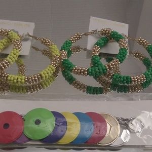 NWTS NU FREEDOM BRACELET & 2 PAIRS OF HUGE LOOP EA